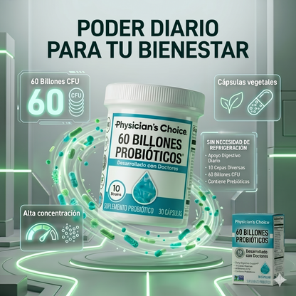 Probiótico 60 Billones CFU – Salud Digestiva, Inmunidad y Bienestar Total