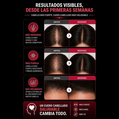ScalpTech 3en1 – Cepillo Crecimiento Capilar con Luz Roja, Masaje y Vibración