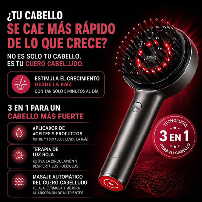 ScalpTech 3en1 cepillo crecimiento capilar con luz roja — Rivelle