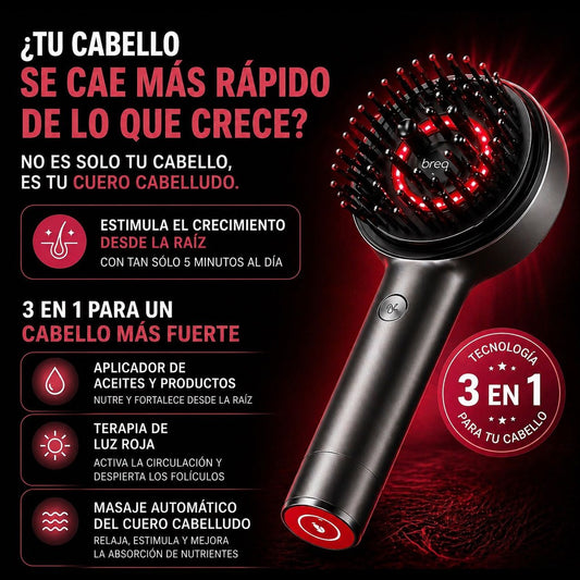 ScalpTech 3en1 cepillo crecimiento capilar con luz roja — Rivelle